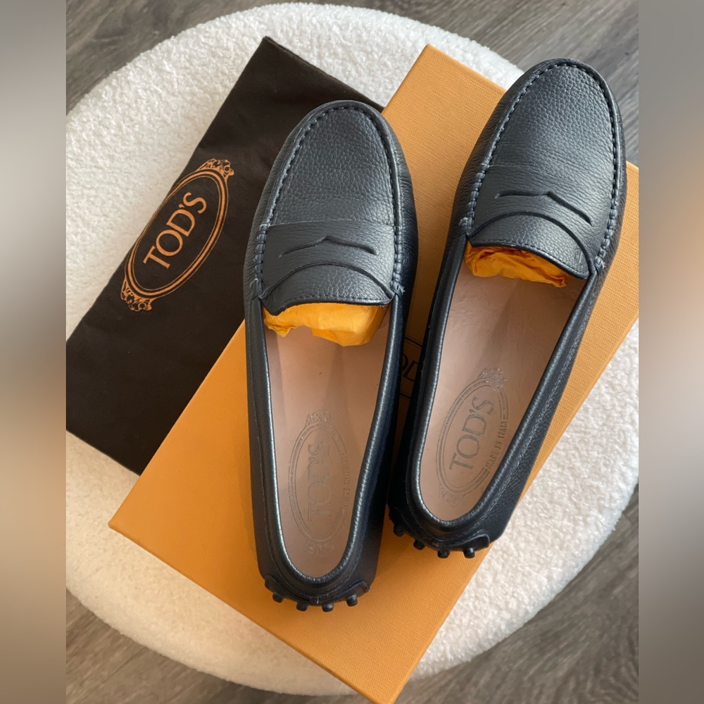 Authentic TODS Blue Loafers